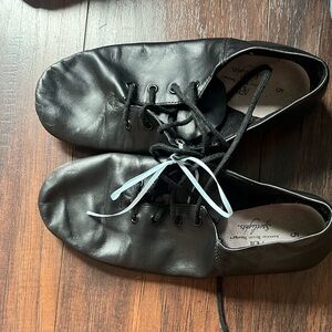 Stylish ABT Black Jazz Leather Girls Athletic Shoes